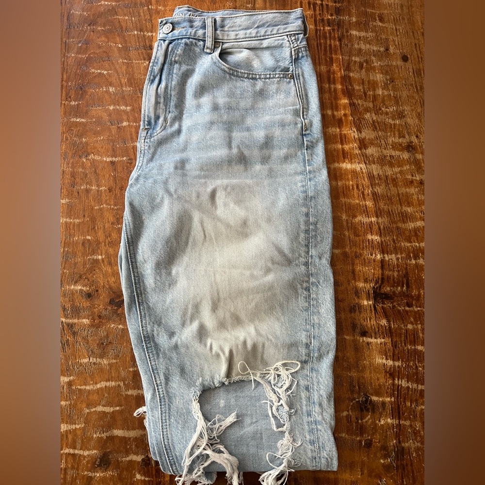 Mom Jeans by American Eagle Outifitters.